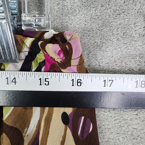 Womans Cato Printed Skirt Brown & Pink Geometric Pattern Plus Size 14/16W - Picture 8 of 10